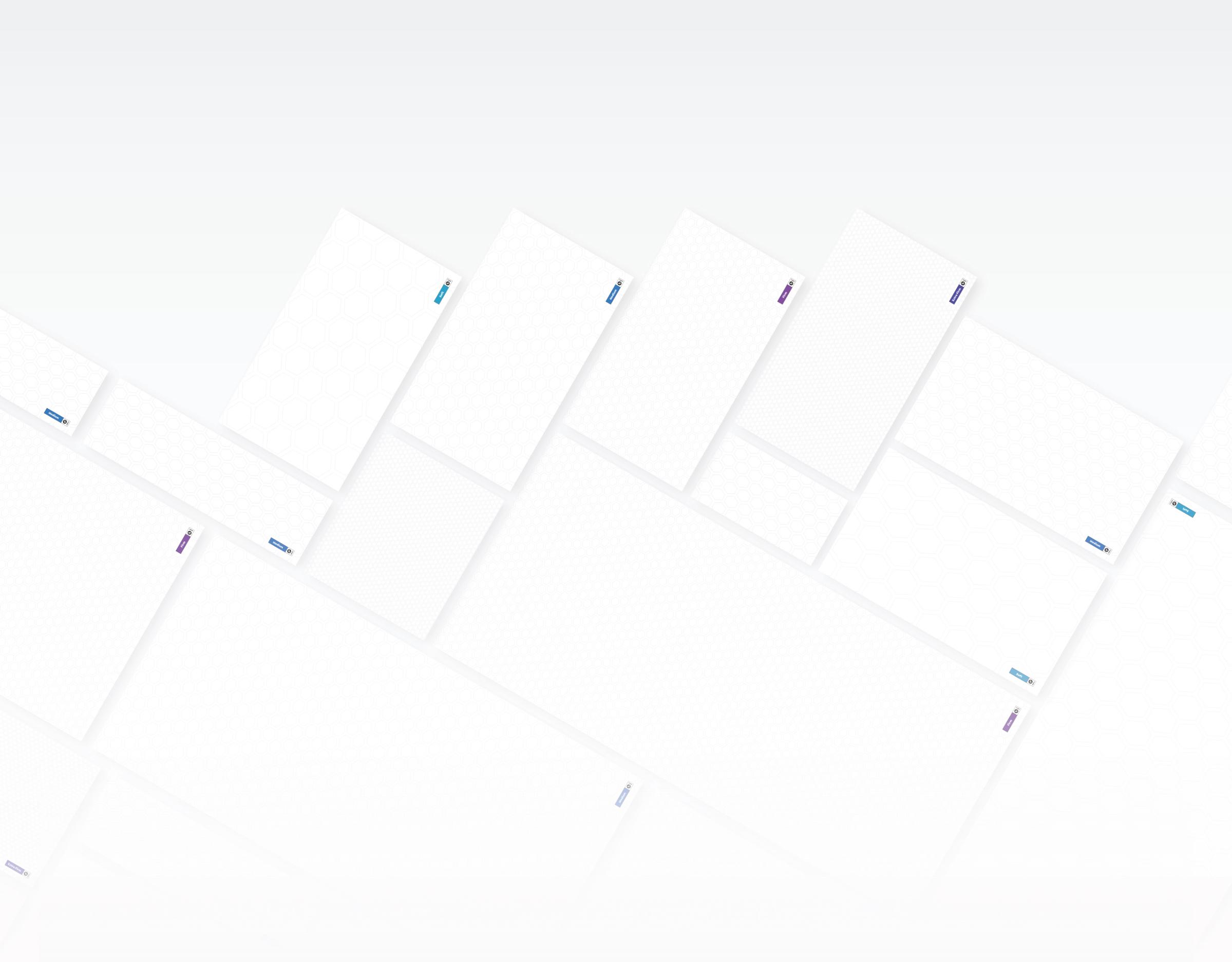 A bunch of Precision Firmness Pad aligned in grid